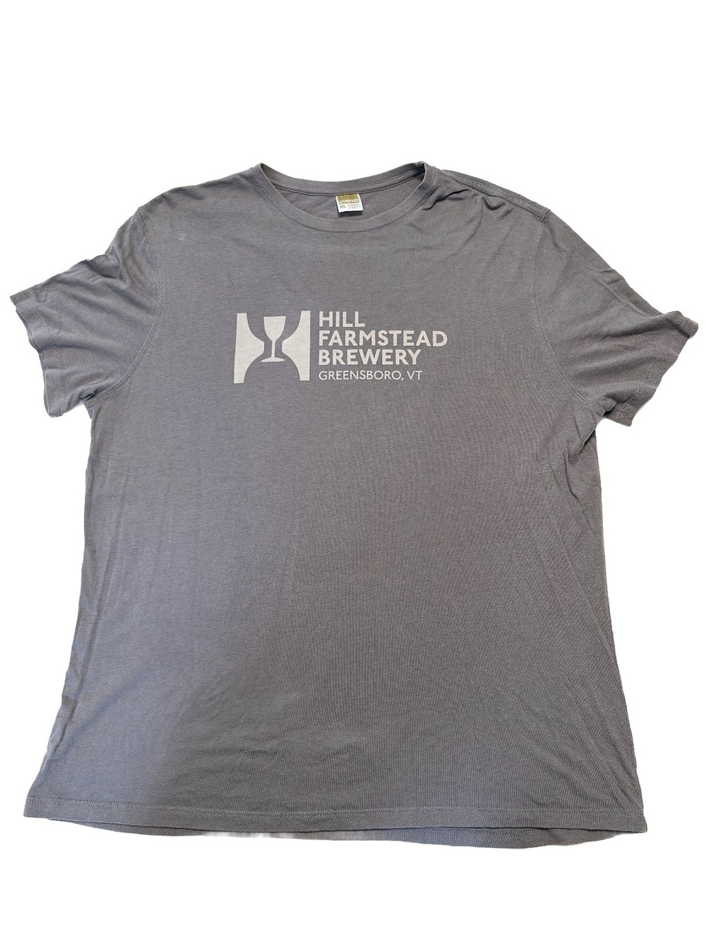 Hill Farmstead Brewery Vermont Gray XL T-Shirt Organic Cotton